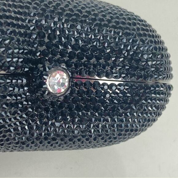LUX MOB Crystal Heart Clutch Bag in Black - $695. - Picture 8 of 16